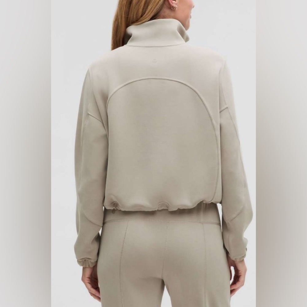NWOT Lululemon Brushed Softstreme Half Zip Riverstone - Picture 2 of 9